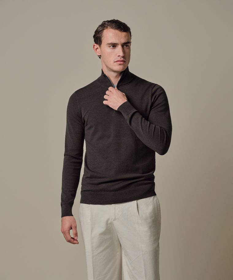PROFUOMO PPXJ10008A PULLOVER HALF ZIP