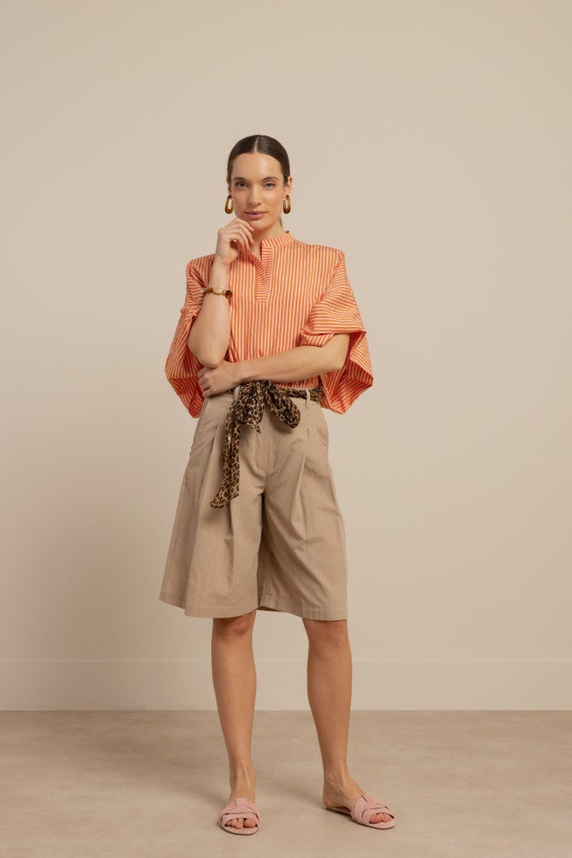 STUDIO ANNELOES 13908 Laureen stripe poplin Blouse