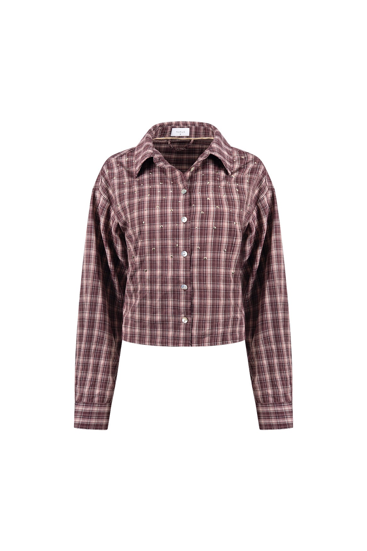 NUKUS NKF02260 Macy Blouse Check-Cherry/Rose
