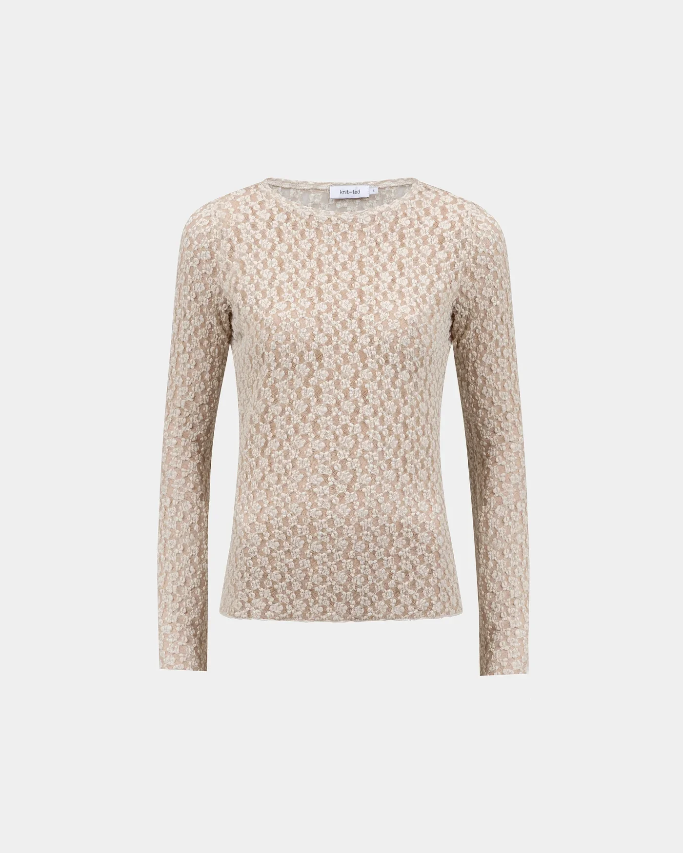 KNIT-TED 262P118 Lacey Top - creme