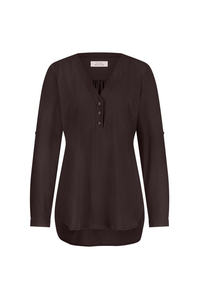 STUDIO ANNELOES - 94842 Evi blouse espresso