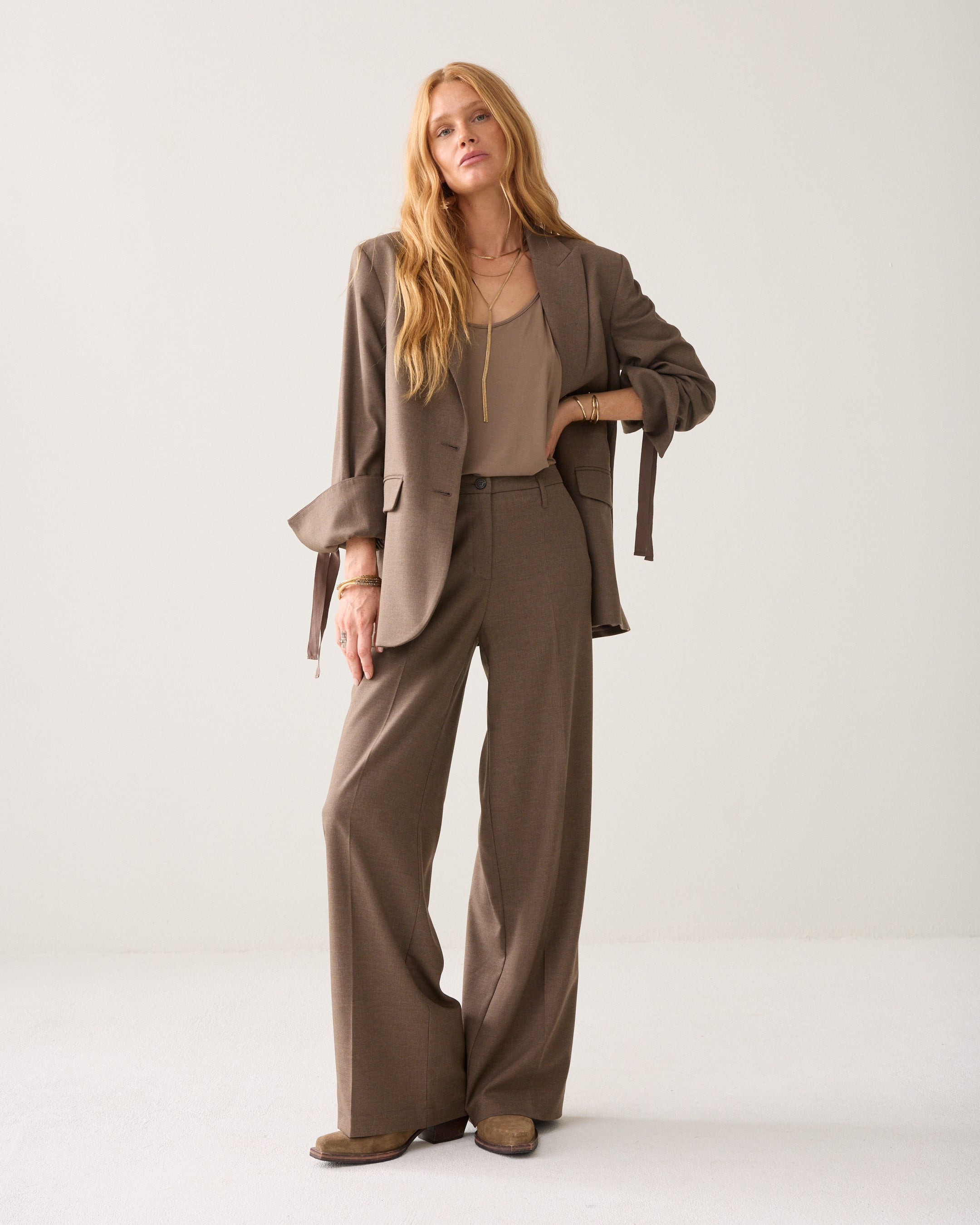 SUMMUM Wijde broek 4s3047-12481