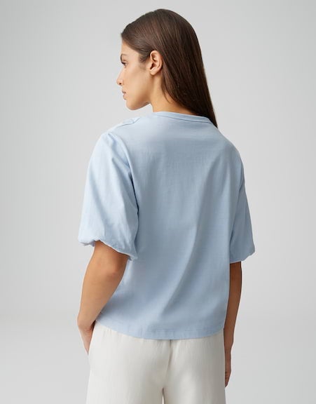 OPUS 10553314102423 Surtiny T-shirt met ballonmouw