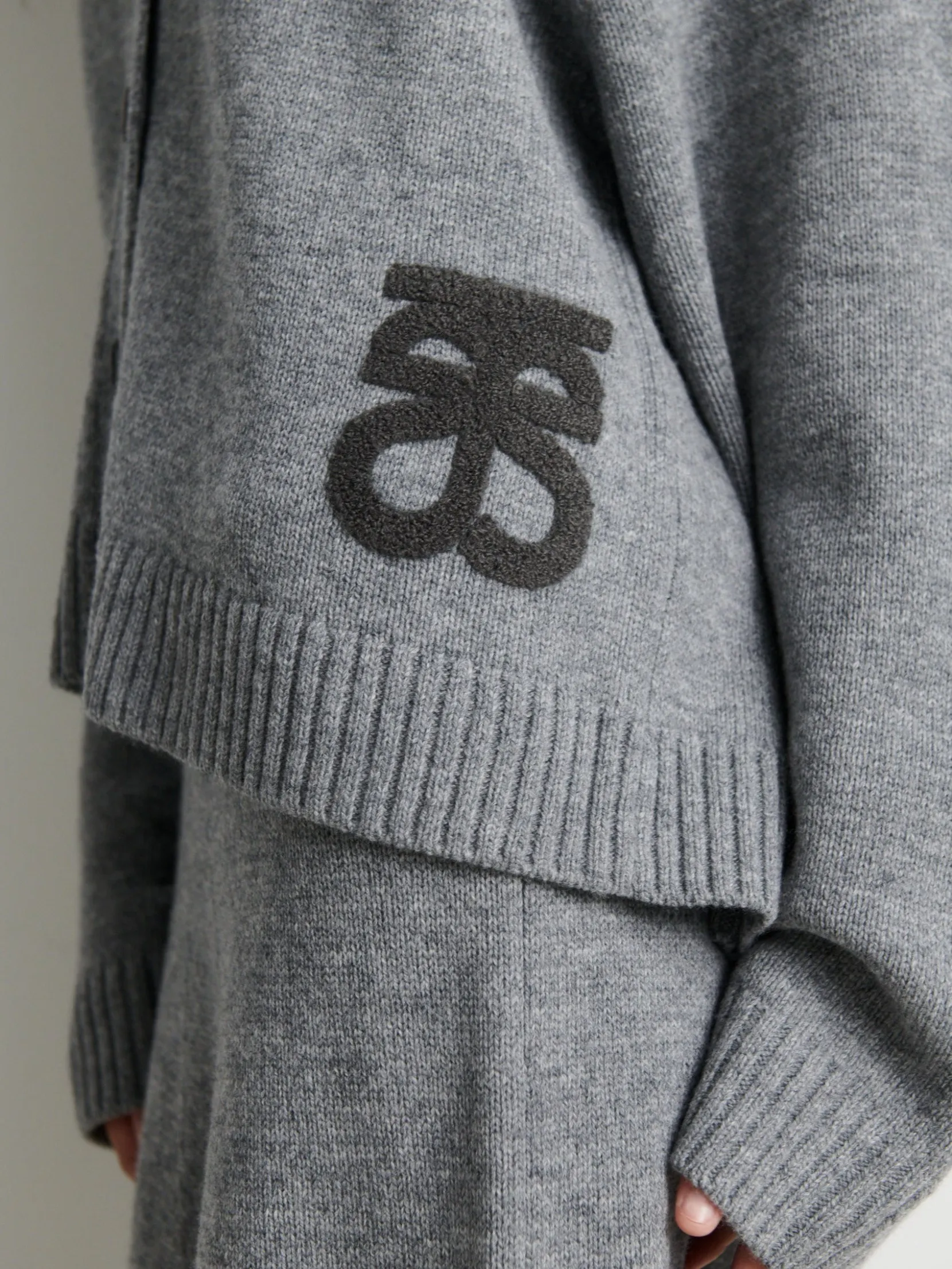 SECOND FEMALE 61184 Alpha Knit Collar Cardigan