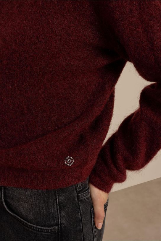STUDIO ANNELOES 14408 Bibi cardigan-red wine