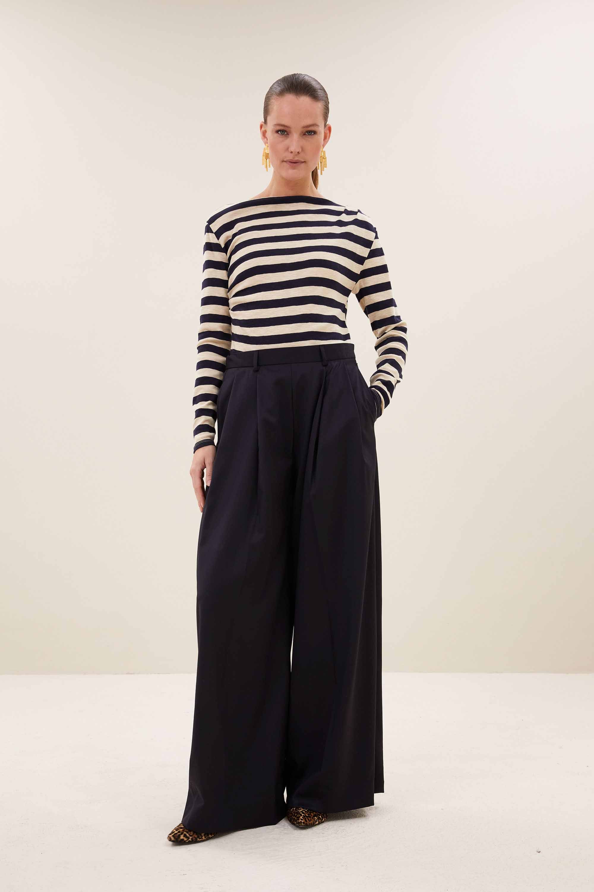 BY-BAR 26411118 leya big stripe top
