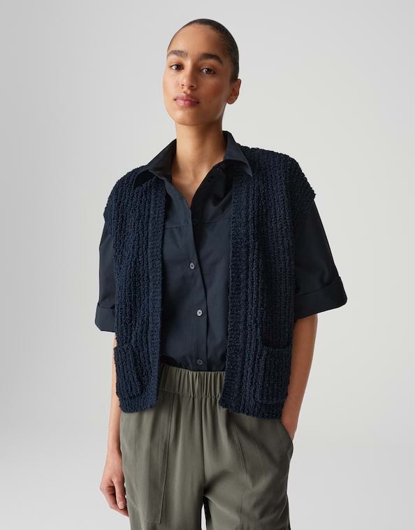 OPUS 10437613314367 Dimola boucle vest-coal blue