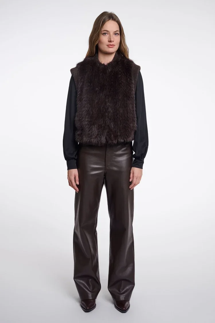 RINO & PELLE Alvita.7002612 Faux fur waistcoat-peated