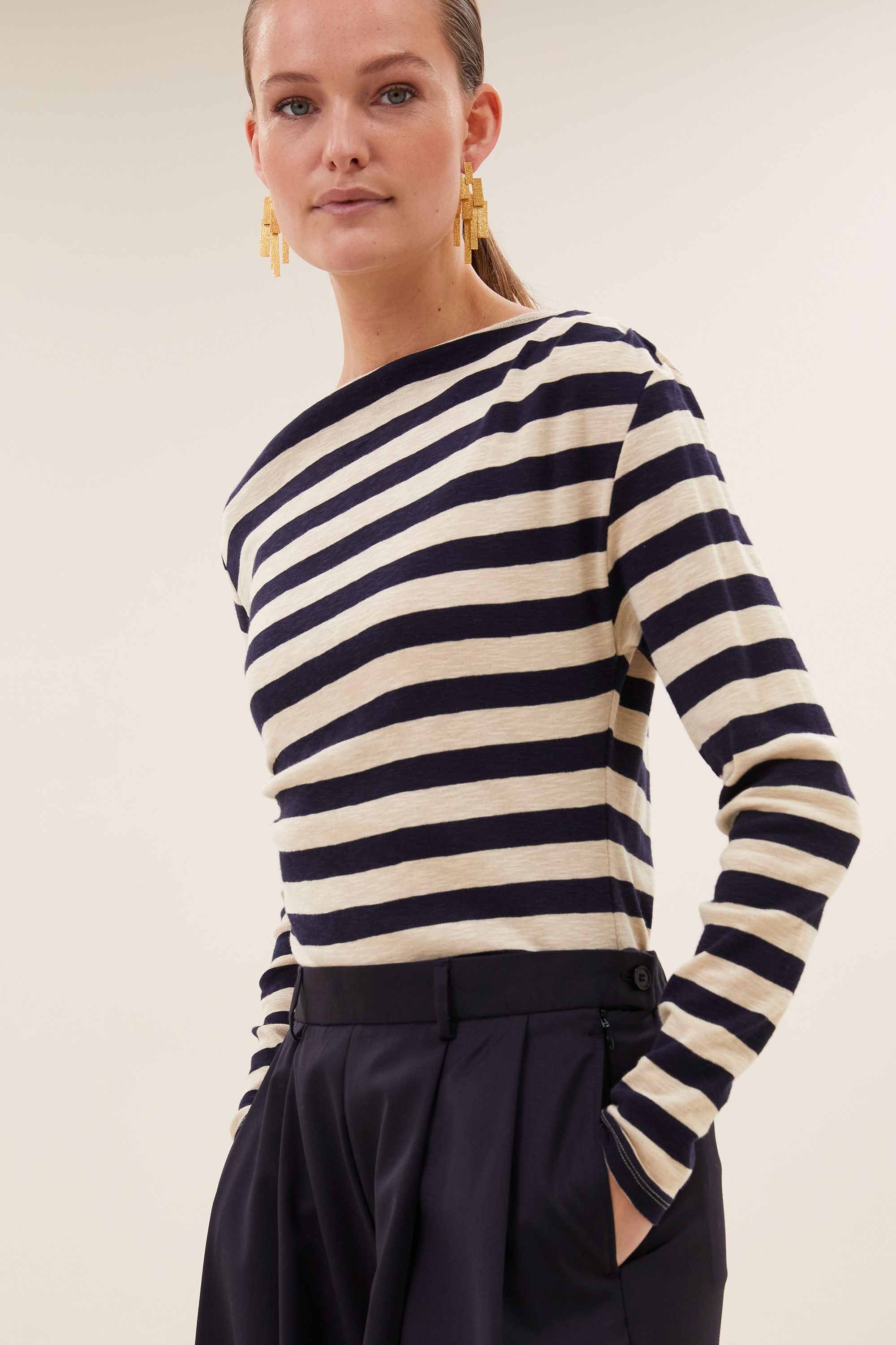 BY-BAR 26411118 leya big stripe top