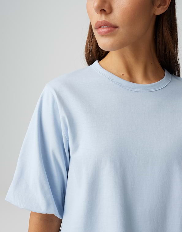 OPUS 10553314102423 Surtiny T-shirt met ballonmouw