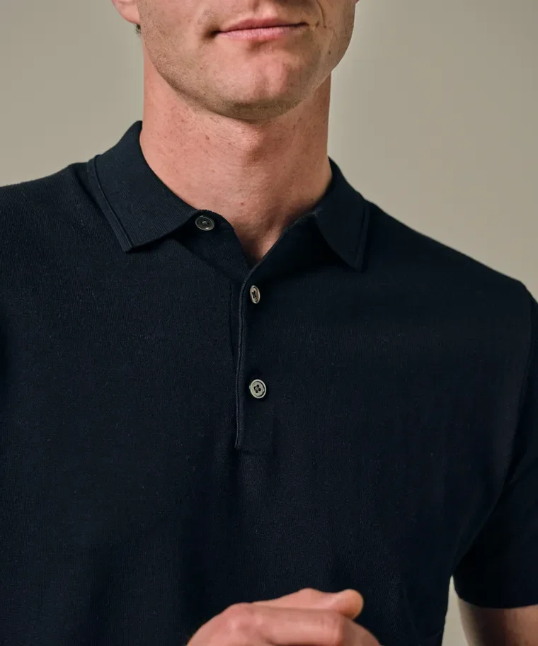 PROFUOMO PP2D00001A Luxury Basic POLO SS-Navy