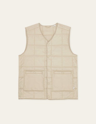 LES DEUX 1001361 Matt Quilted Vest-Light Sand