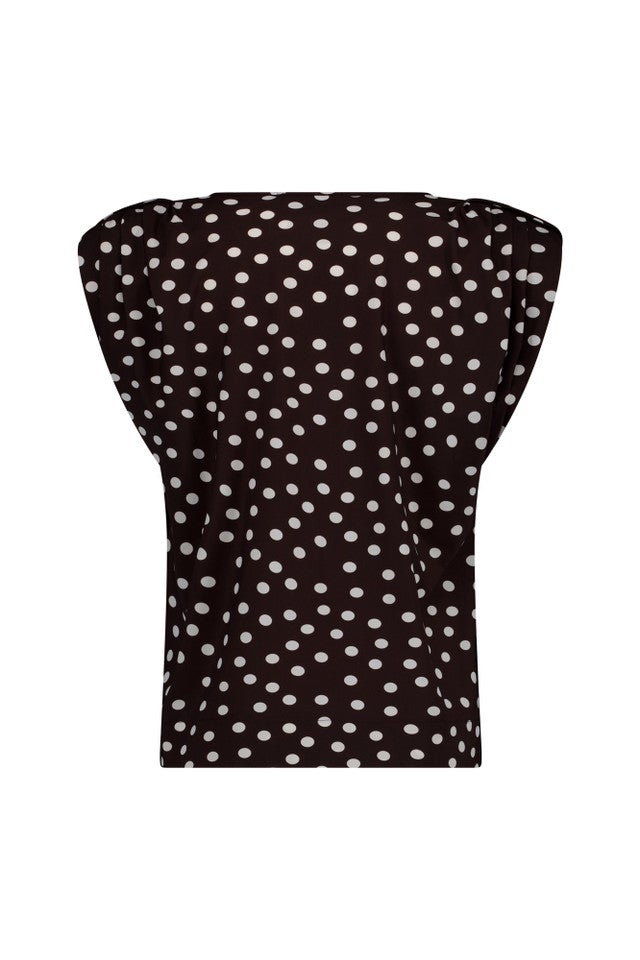 STUDIO ANNELOES 13936 Leone dot v-neck top