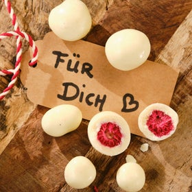 The Health Family Gefriergetrocknete Himbeeren in weißer Schokolade 900 g