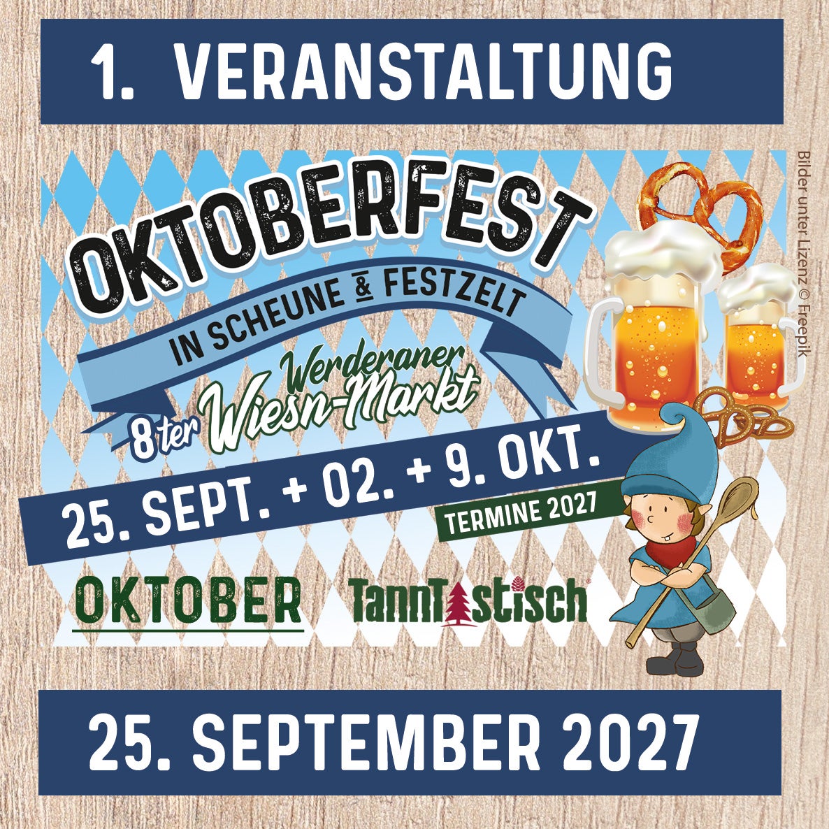OKTOBERFEST 25.09.27 - TISCHRESERVIERUNG