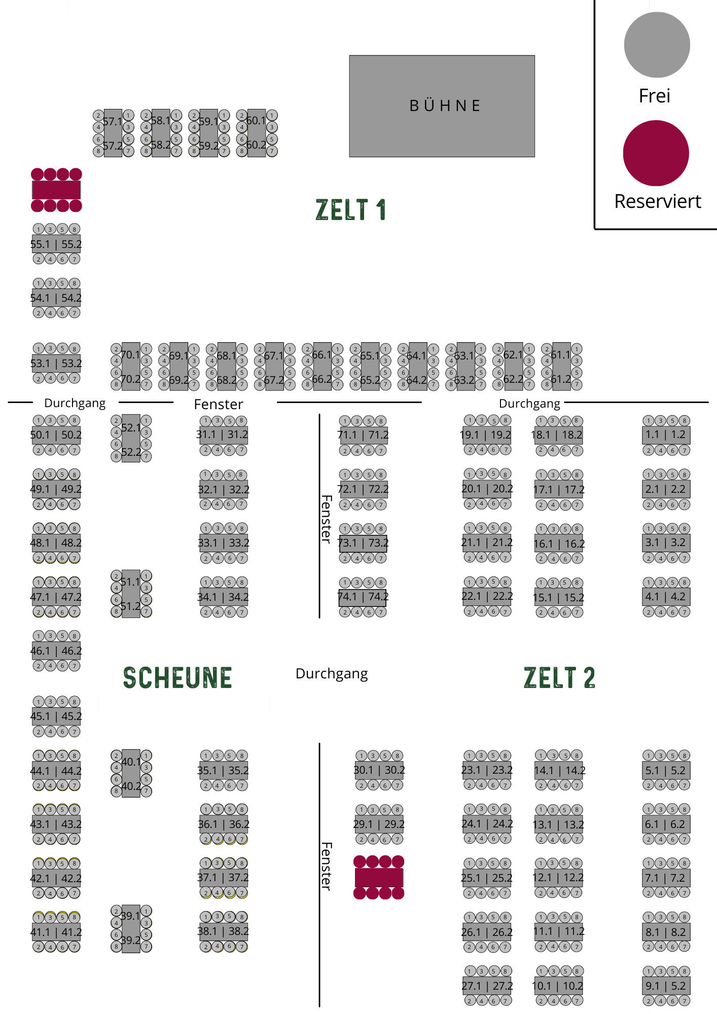Sitzplan Oktoberfest