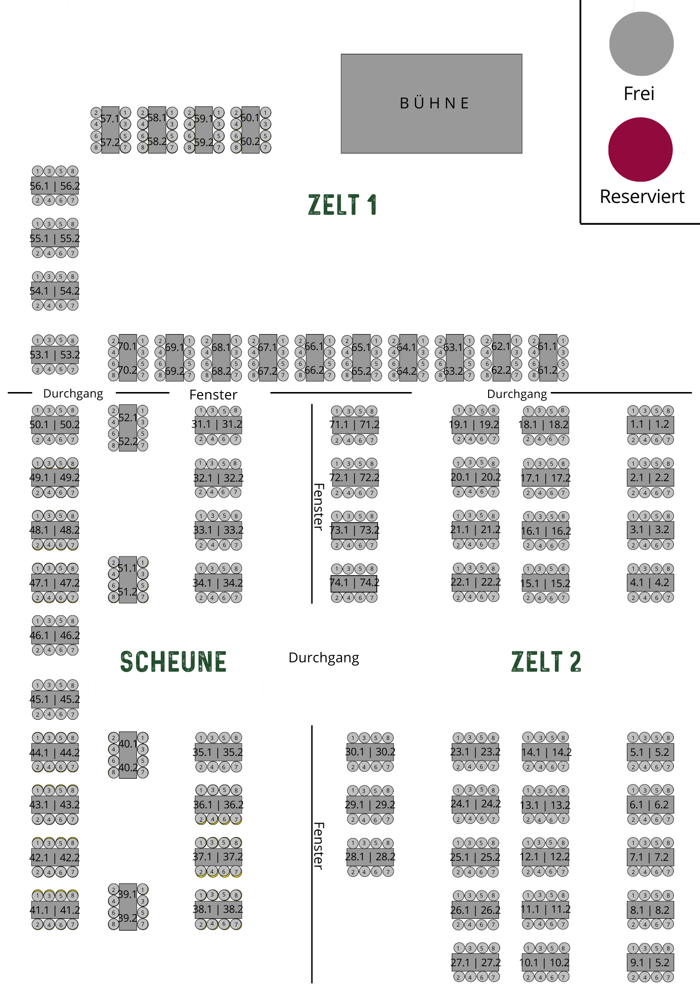 Sitzplan Oktoberfest
