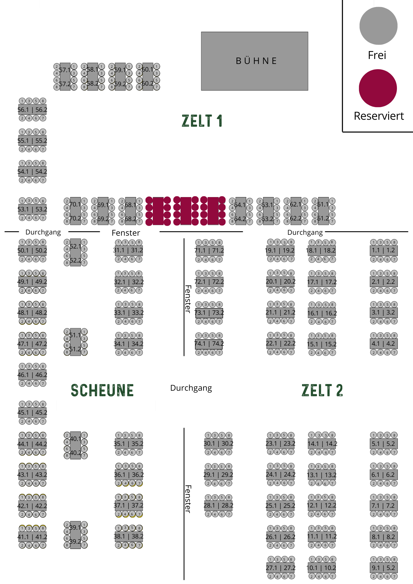 Sitzplan Oktoberfest