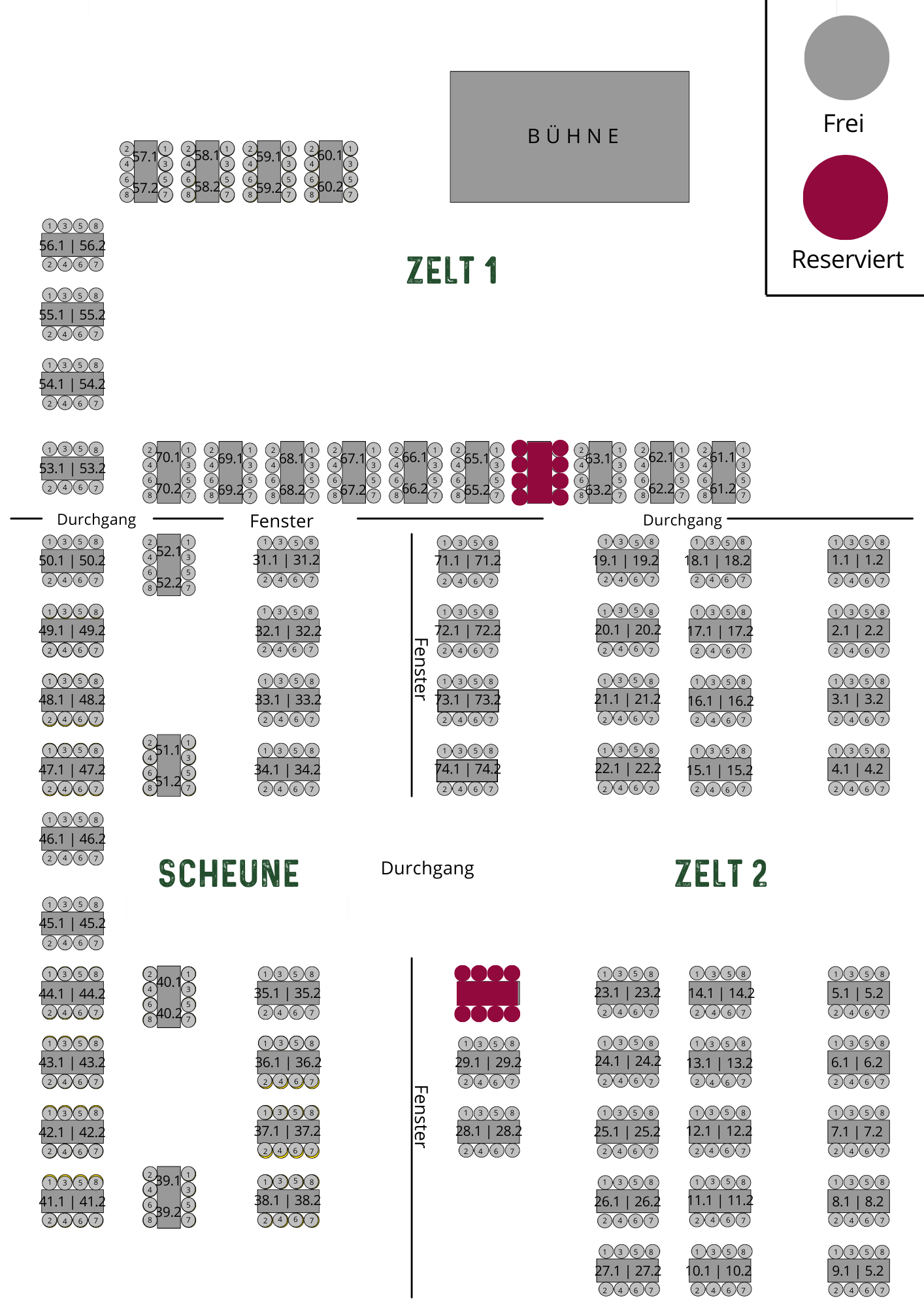 Sitzplan Oktoberfest