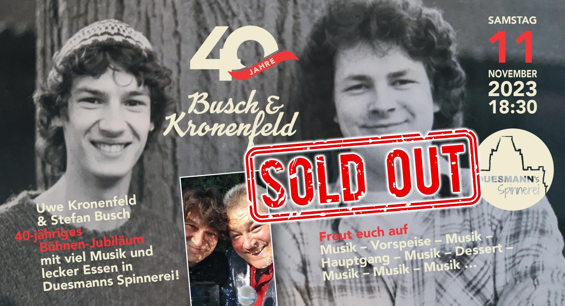 Ticket für 40Jahre Busch und Kronenfeld 11.11.2023