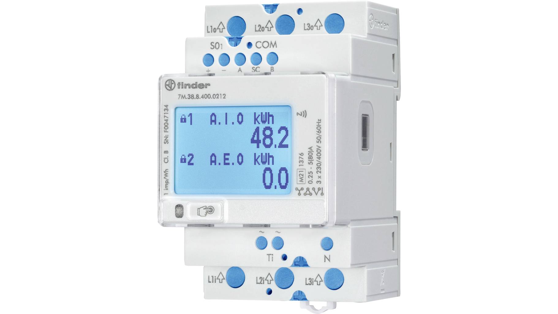 Finder Energy meters, 3-phase direct connection Type 7M Finder Energy meters, 3-phase direct connection Type 7M