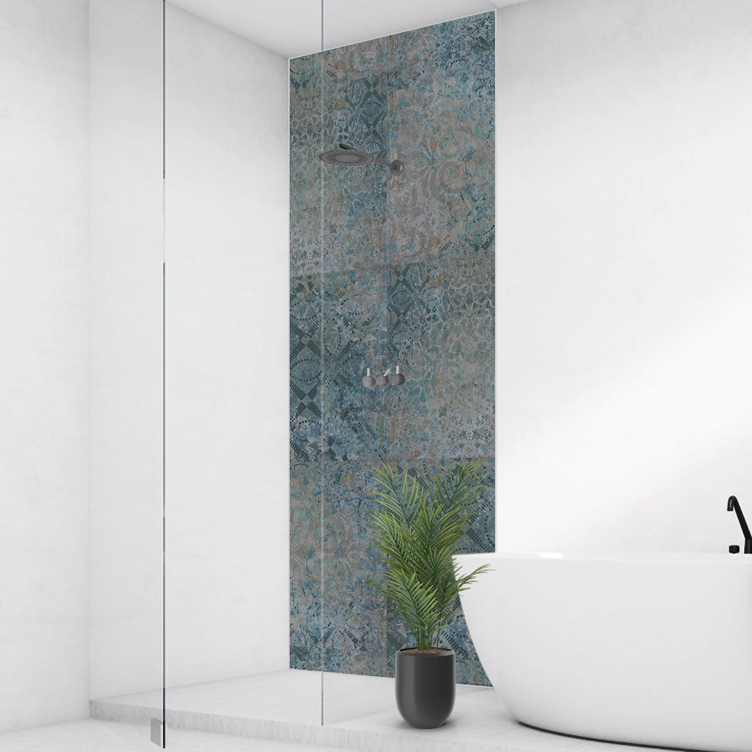 Mosaik Blau-Türkis, fugenlose Wandpaneele aus Alu-Verbund 3mm, Duschrückwand Mosaik Blau-Türkis, fugenlose Wandpaneele aus Alu-Verbund 3mm, Duschrückwand