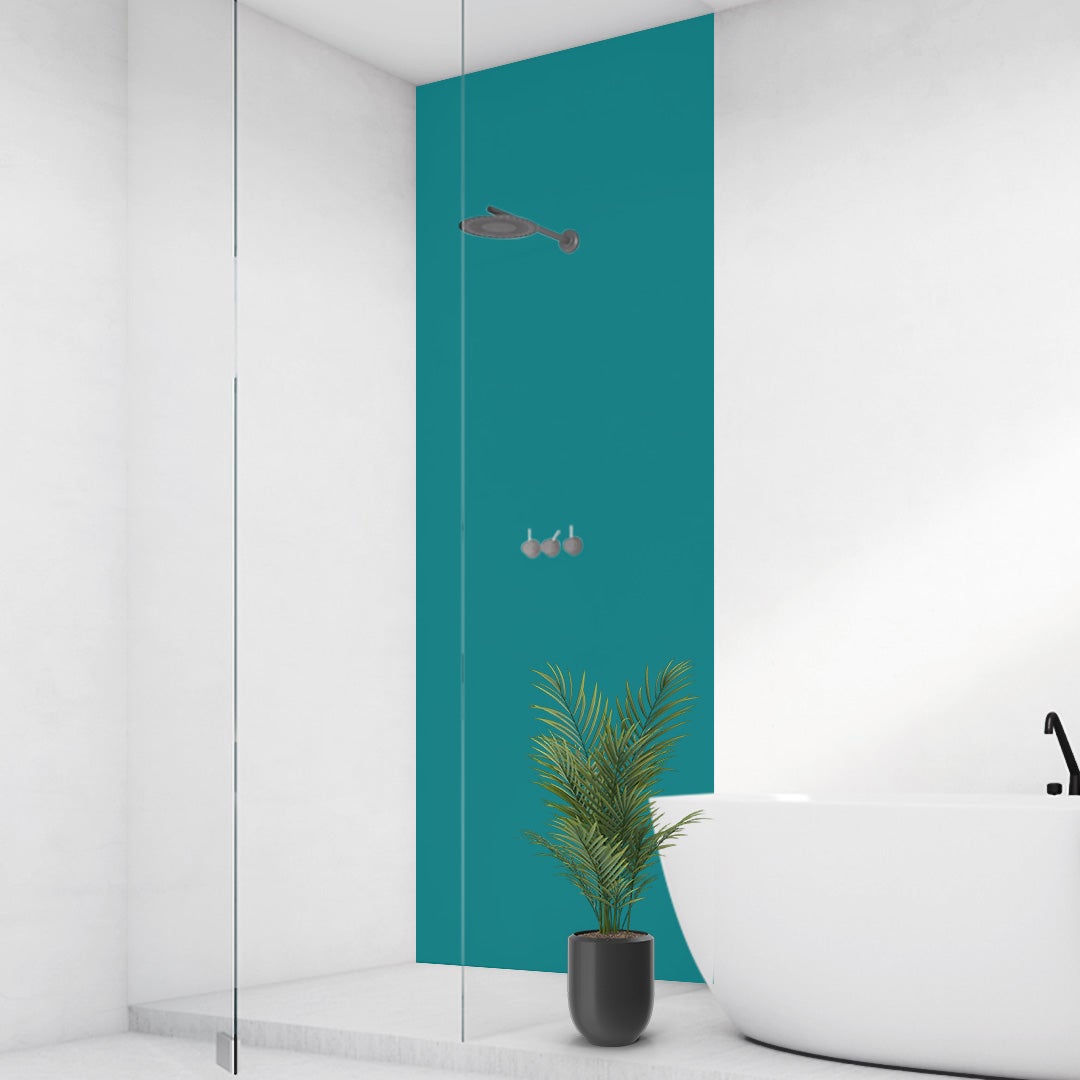 Wasserblau, fugenlose Wandpaneele aus Alu-Verbund 3mm, Duschrückwand Wasserblau, fugenlose Wandpaneele aus Alu-Verbund 3mm, Duschrückwand