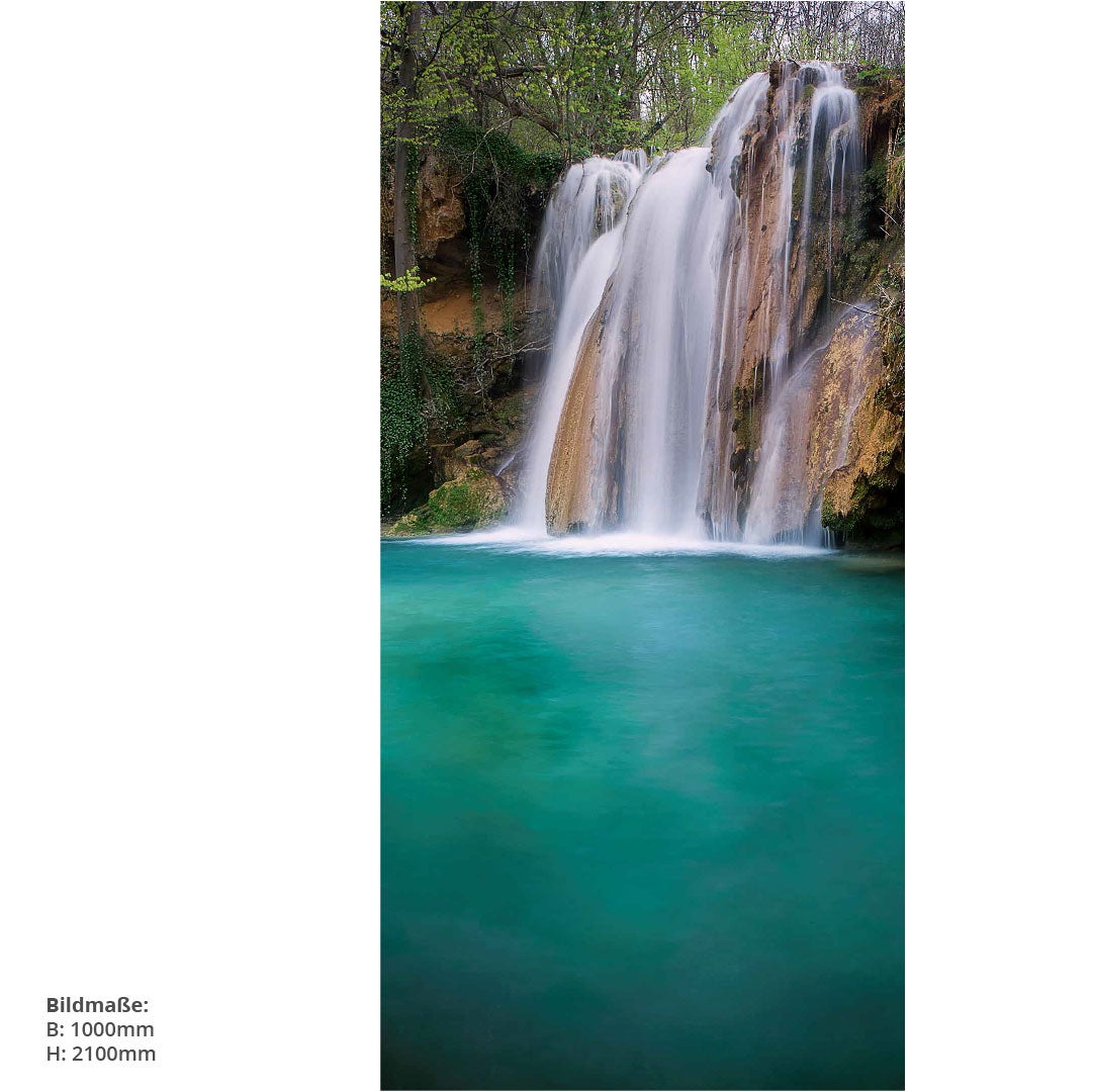 Blederija Wasserfall Serbien, fugenlose Wandpaneele aus Alu-Verbund 3mm, Duschrückwand  