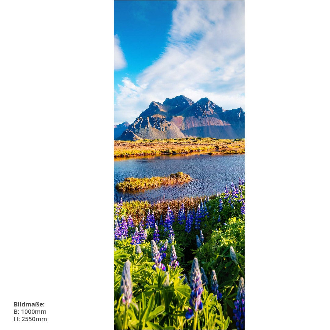 Stokksnes-Kap Island, fugenlose Wandpaneele aus Alu-Verbund 3mm, Duschrückwand