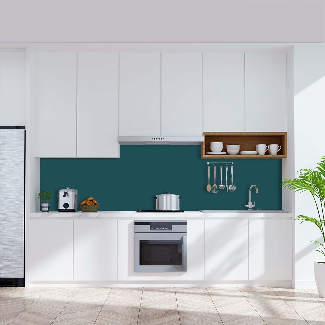 Wasserblau, fugenlose Wandpaneele aus Alu-Verbund 3mm, Küchenrückwand Wasserblau, fugenlose Wandpaneele aus Alu-Verbund 3mm, Küchenrückwand