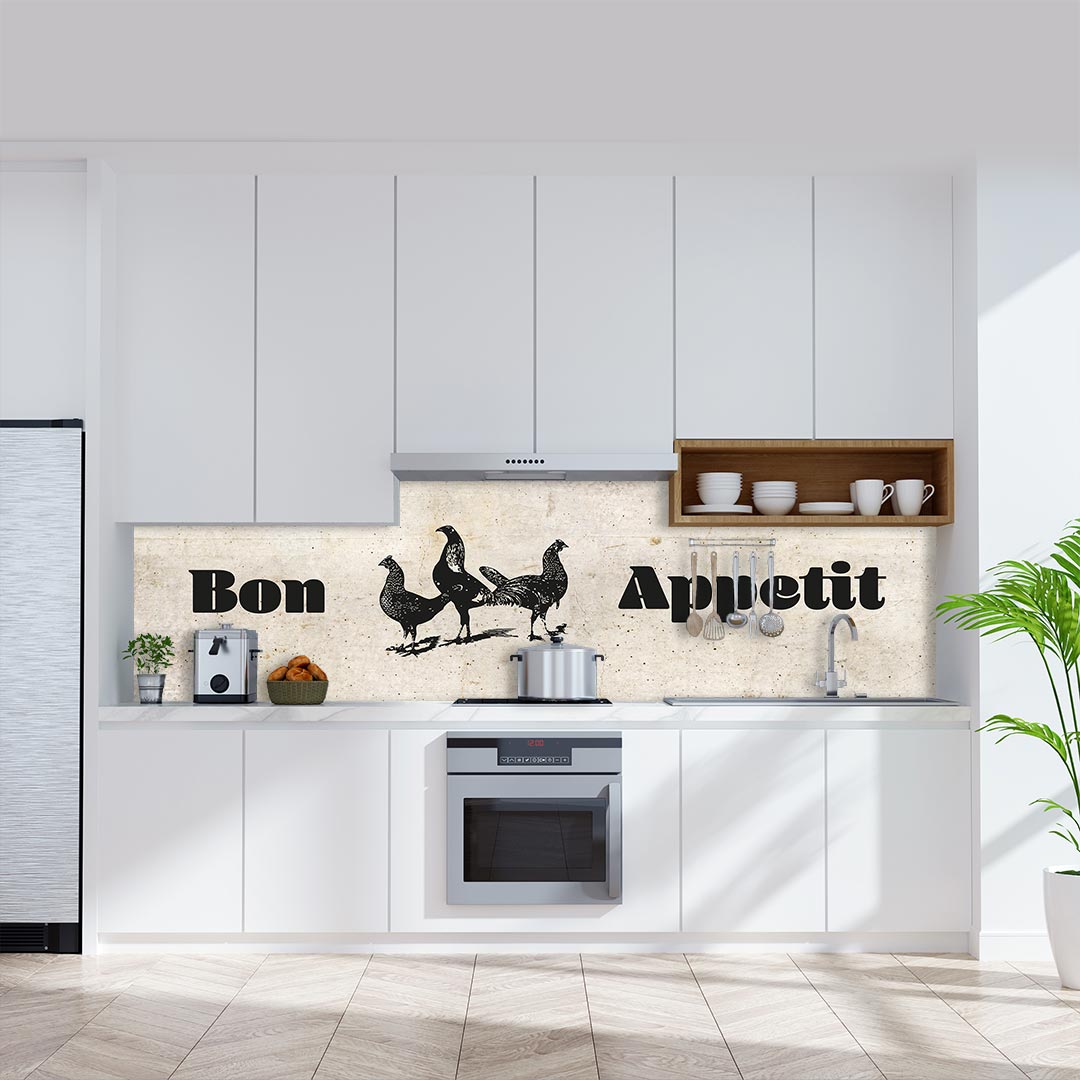 Bon Appetit auf Beton Vintage 3, fugenlose Wandpaneele aus Alu-Verbund 3mm, Küchenrückwand Bon Appetit auf Beton Vintage 3, fugenlose Wandpaneele aus Alu-Verbund 3mm, Küchenrückwand