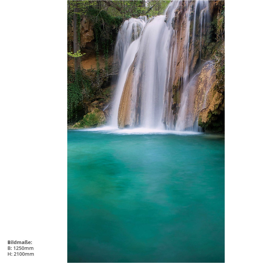 Blederija Wasserfall Serbien, fugenlose Wandpaneele aus Alu-Verbund 3mm, Duschrückwand  