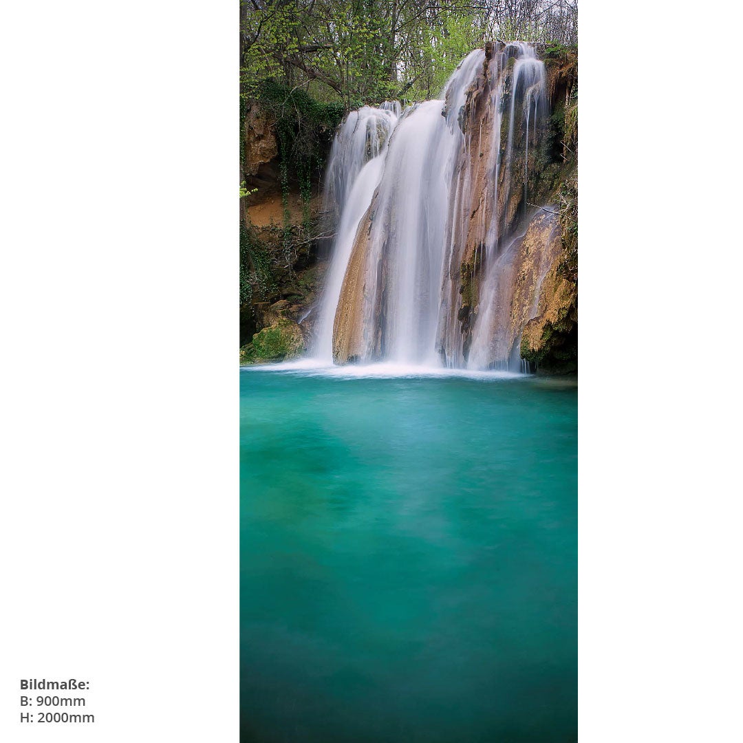 Blederija Wasserfall Serbien, fugenlose Wandpaneele aus Alu-Verbund 3mm, Duschrückwand  