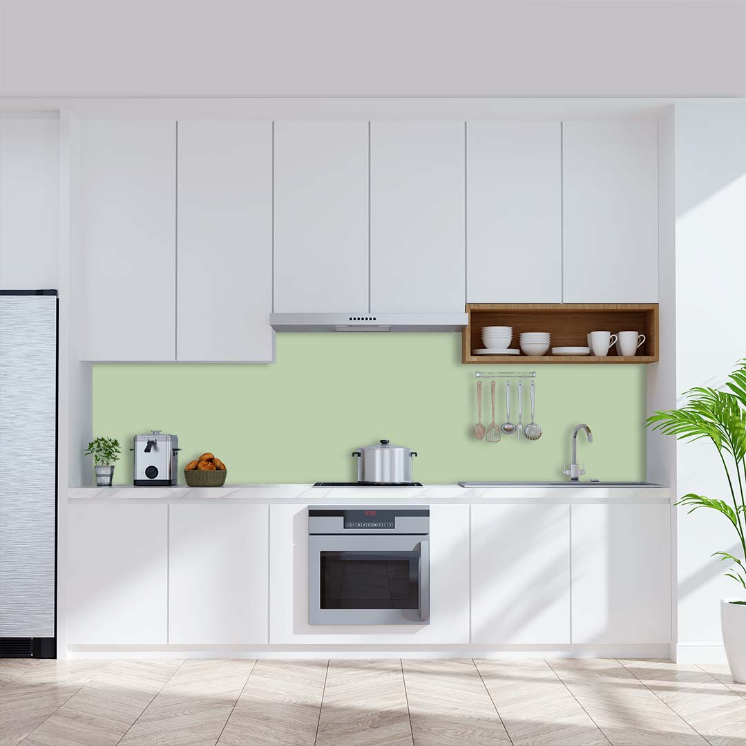 Pastellgrün, fugenlose Wandpaneele aus Alu-Verbund 3mm, Küchenrückwand Pastellgrün, fugenlose Wandpaneele aus Alu-Verbund 3mm, Küchenrückwand