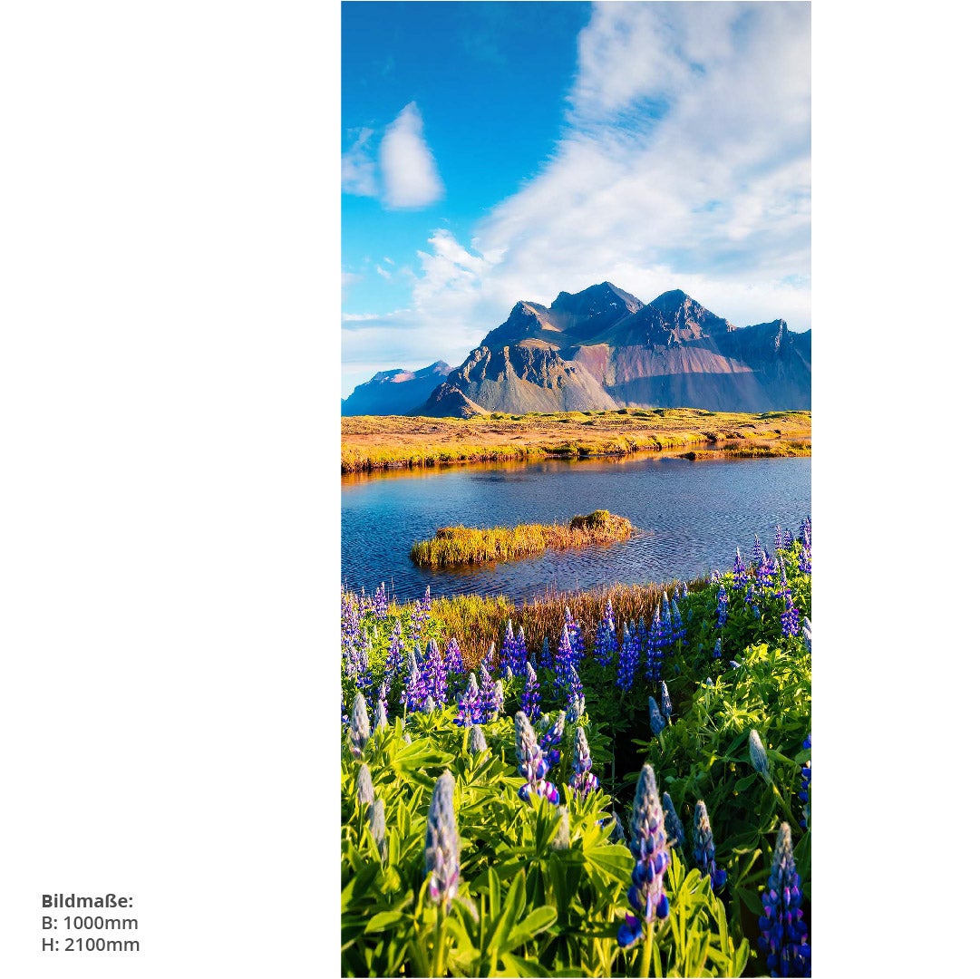 Stokksnes-Kap Island, fugenlose Wandpaneele aus Alu-Verbund 3mm, Duschrückwand