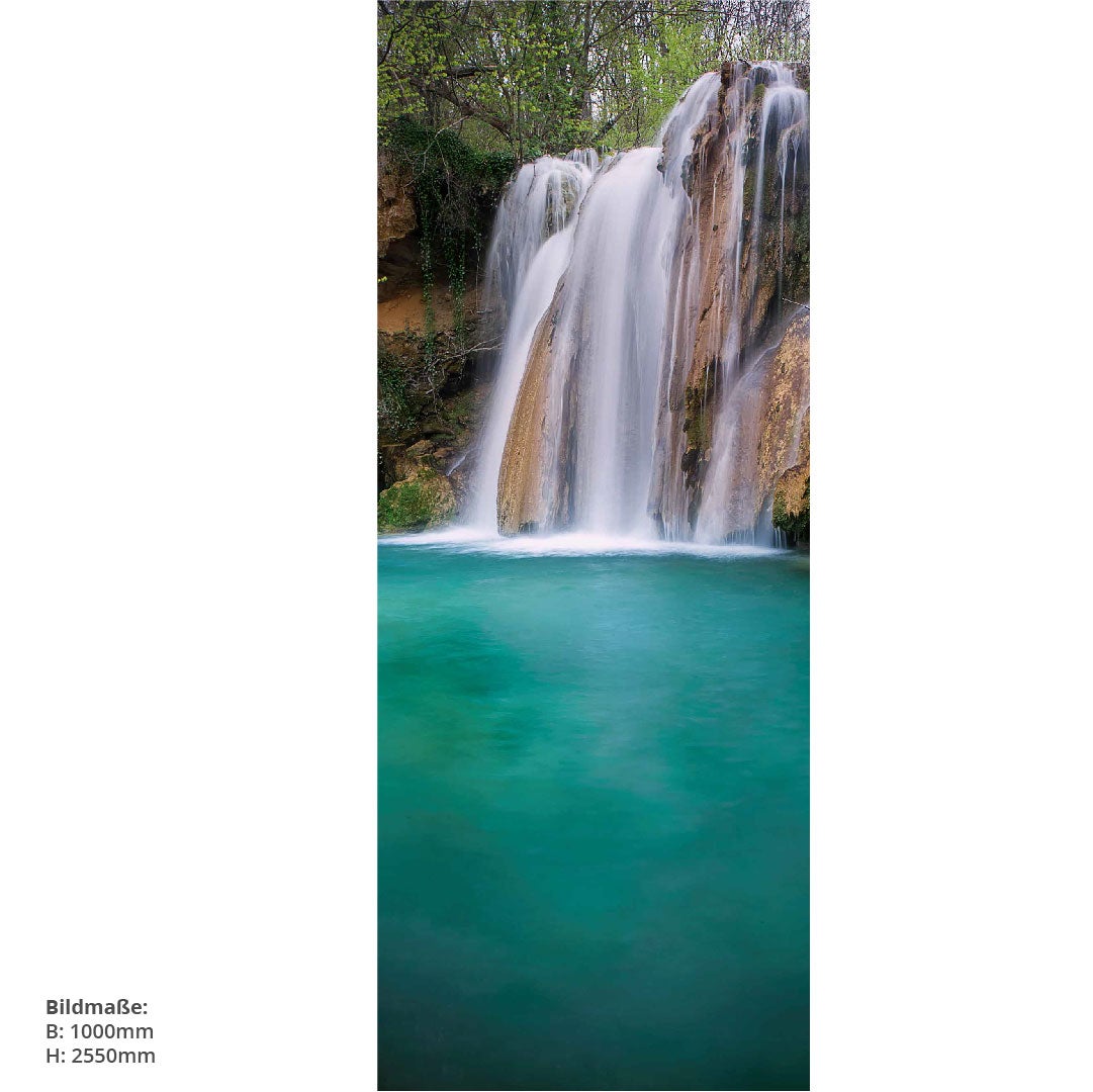 Blederija Wasserfall Serbien, fugenlose Wandpaneele aus Alu-Verbund 3mm, Duschrückwand  