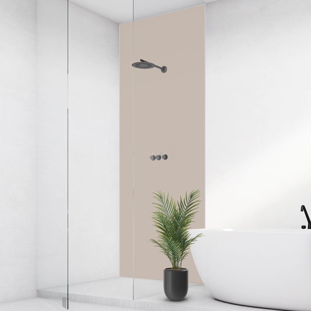 Taupe, fugenlose Wandpaneele aus Alu-Verbund 3mm, Duschrückwand Taupe, fugenlose Wandpaneele aus Alu-Verbund 3mm, Duschrückwand