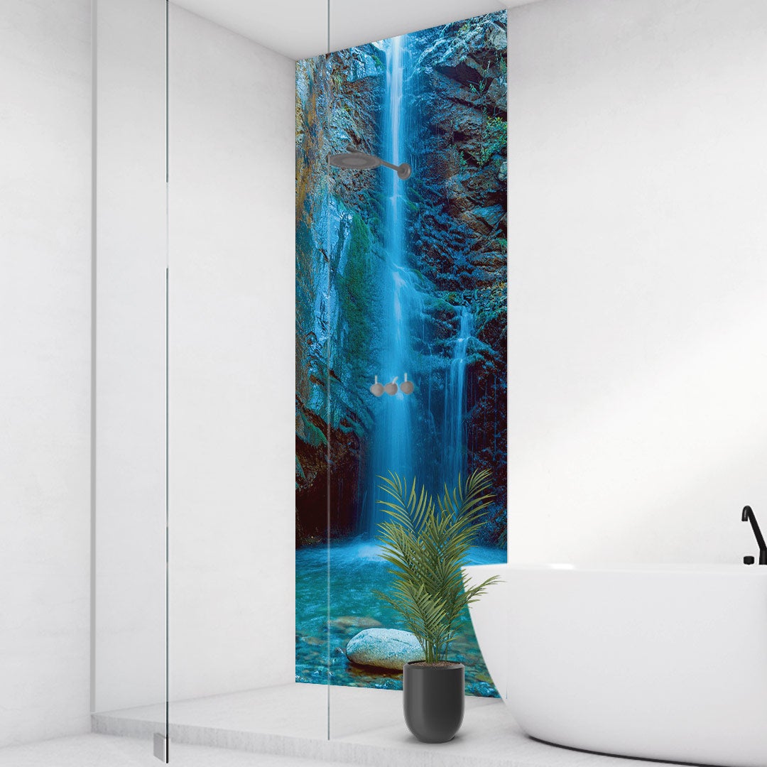 Wasserfall, fugenlose Wandpaneele aus Alu-Verbund 3mm, Duschrückwand Wasserfall, fugenlose Wandpaneele aus Alu-Verbund 3mm, Duschrückwand