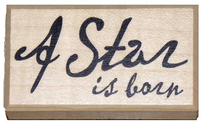 20823 - Schrift-Stempel - 40x70 mm - A Star is born - 20823 - Schrift-Stempel - 40x70 mm - A Star is born -