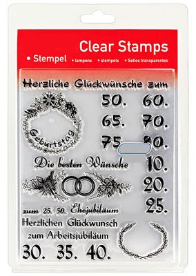 46845 - Clear Stamp Set - Jubiläum / Zahlen - 46845 - Clear Stamp Set - Jubiläum / Zahlen -