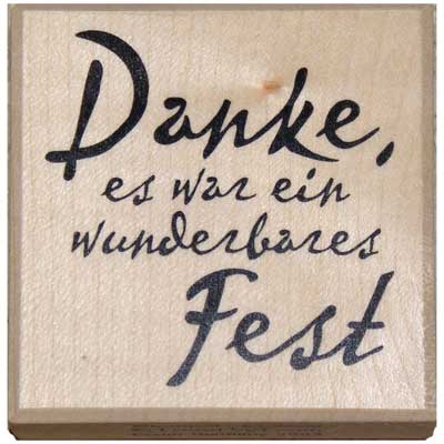 20846 - Schrift-Stempel - 60x60 mm - Danke, es war ein wunderbares Fest - 20846 - Schrift-Stempel - 60x60 mm - Danke, es war ein wunderbares Fest -