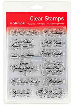 46807 - Clear Stamp Set - Texte 2 - 46807 - Clear Stamp Set - Texte 2 -