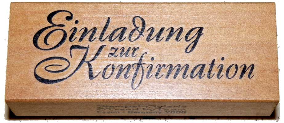 20975 - Schrift-Stempel - 30x80 mm - Einladung zur Konfirmation - 20975 - Schrift-Stempel - 30x80 mm - Einladung zur Konfirmation -