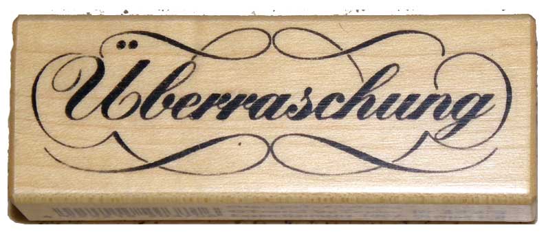 20370- Schrift-Stempel - 30x80 mm - Überraschung - 20370- Schrift-Stempel - 30x80 mm - Überraschung -