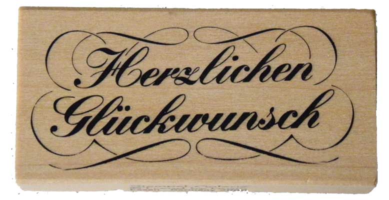 20341- Schrift-Stempel - 40x80 mm - Herzlichen Glückwunsch - 20341- Schrift-Stempel - 40x80 mm - Herzlichen Glückwunsch -