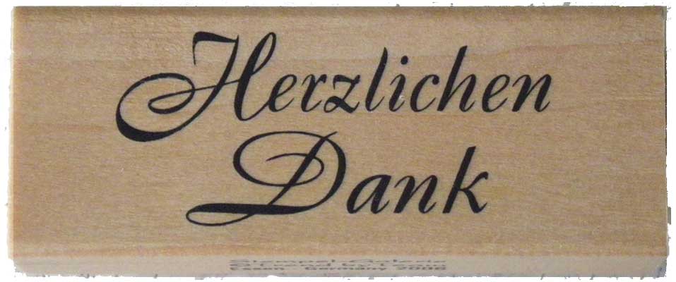 20944 - Schrift-Stempel - 30x80 mm - Herzlichen Danke - 20944 - Schrift-Stempel - 30x80 mm - Herzlichen Danke -