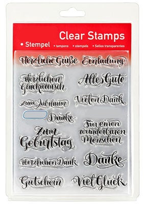 46828 - Clear Stamp Set - Texte Kalligrafisch - 46828 - Clear Stamp Set - Texte Kalligrafisch -