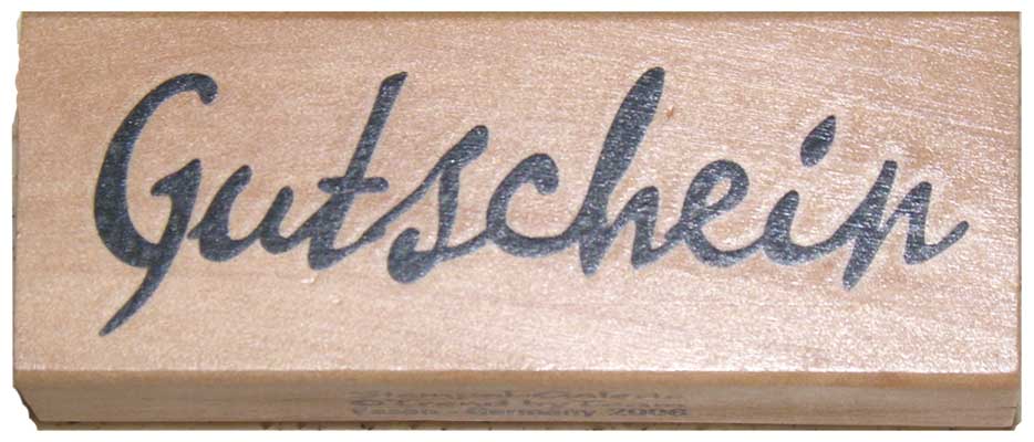 20891- Schrift-Stempel - 30x80 mm - Gutschein - 20891- Schrift-Stempel - 30x80 mm - Gutschein -