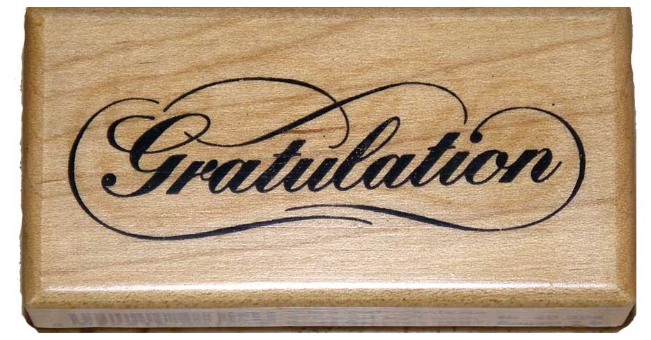 20354- Schrift-Stempel - 30x80 mm - Gratulation - 20354- Schrift-Stempel - 30x80 mm - Gratulation -