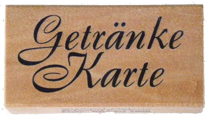 20937 - Schrift-Stempel - 30x60 mm - Getränke-Karte 20937 - Schrift-Stempel - 30x60 mm - Getränke-Karte
